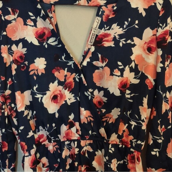 Gypsies And Moondust Long Sleeve Floral Print Romper Size Medium - Picture 4 of 16